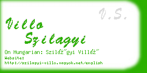 villo szilagyi business card